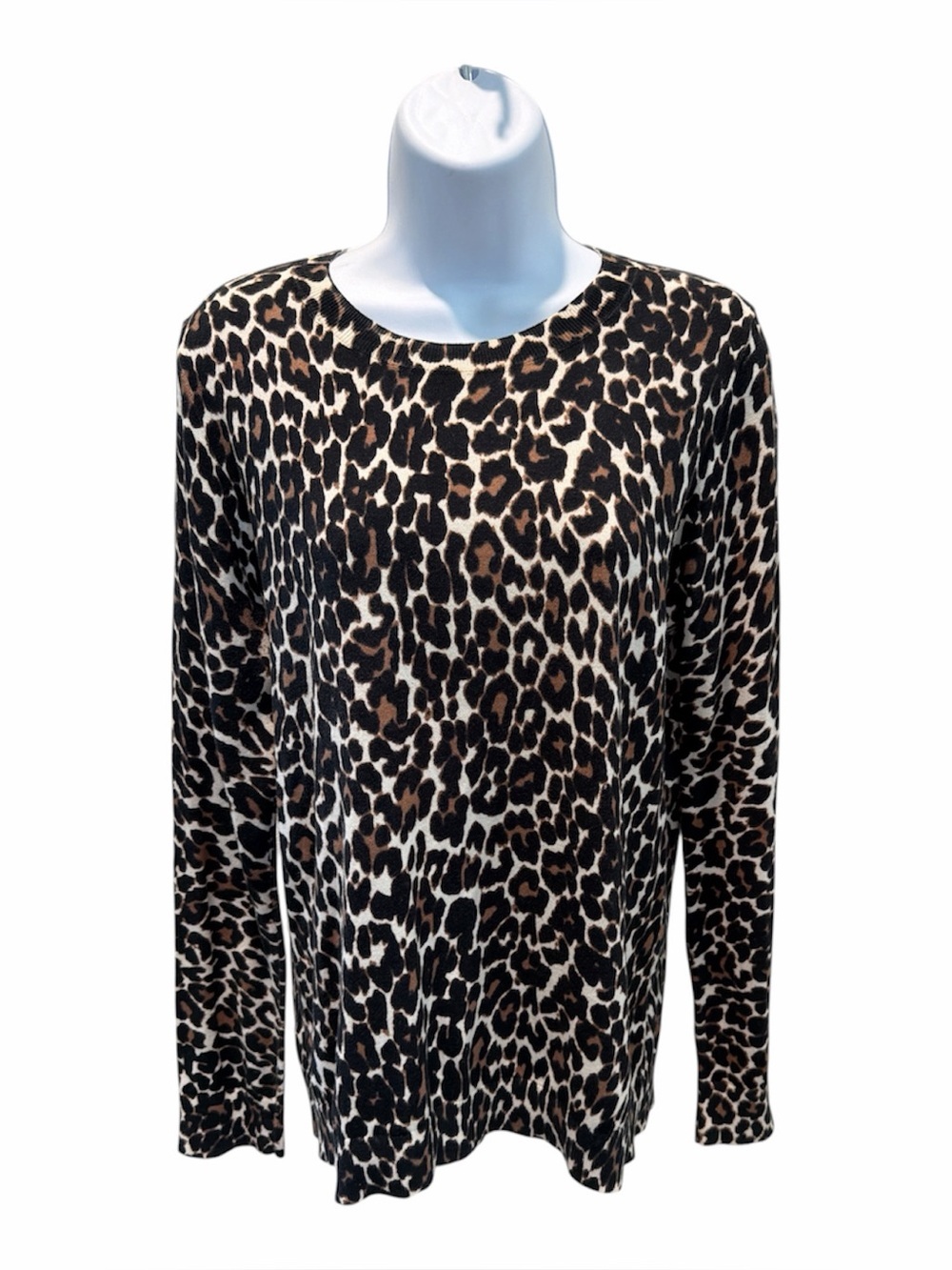 J. CREW Lightweight Leopard Print Sweater size medium